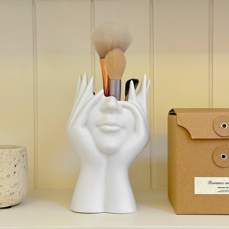 Desktop Cosmetic Brush & Pen Holder Storage Rack – Set of 2 Desktop Organizer Vue