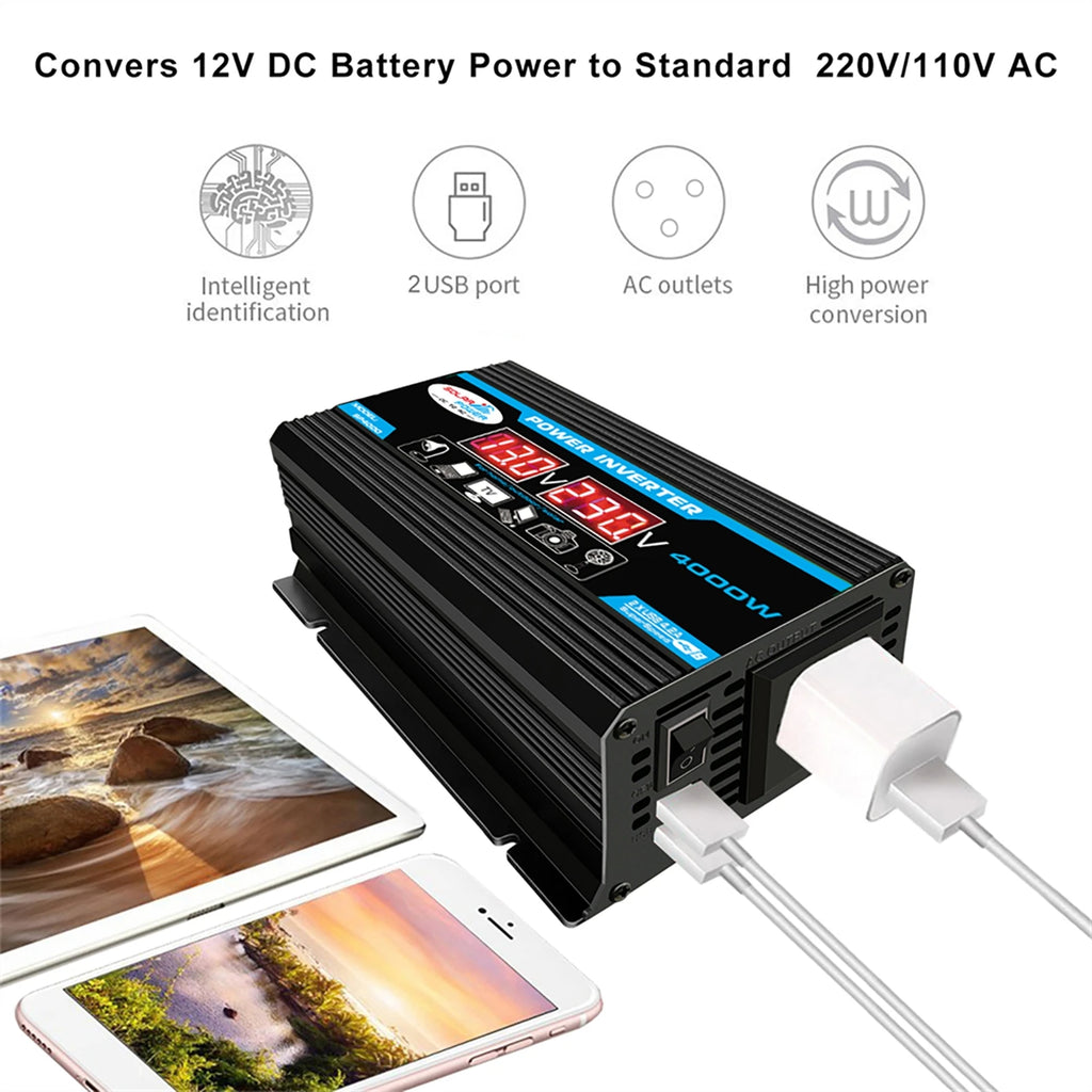 18W Solar Panel Kit 4000W Inverter & 30A Charge Controller Solar Power Kit Vue