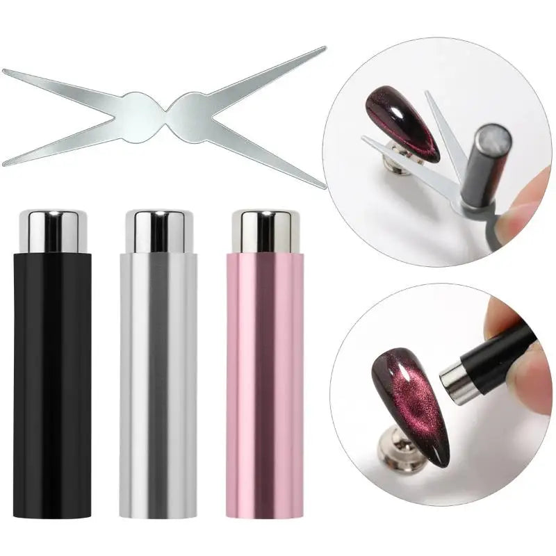 Double Head V Shape Cat Eye Nail Magnet Strong 3D Magnetic Stick Gel Polish DIY Salon Manicure Tool Vue