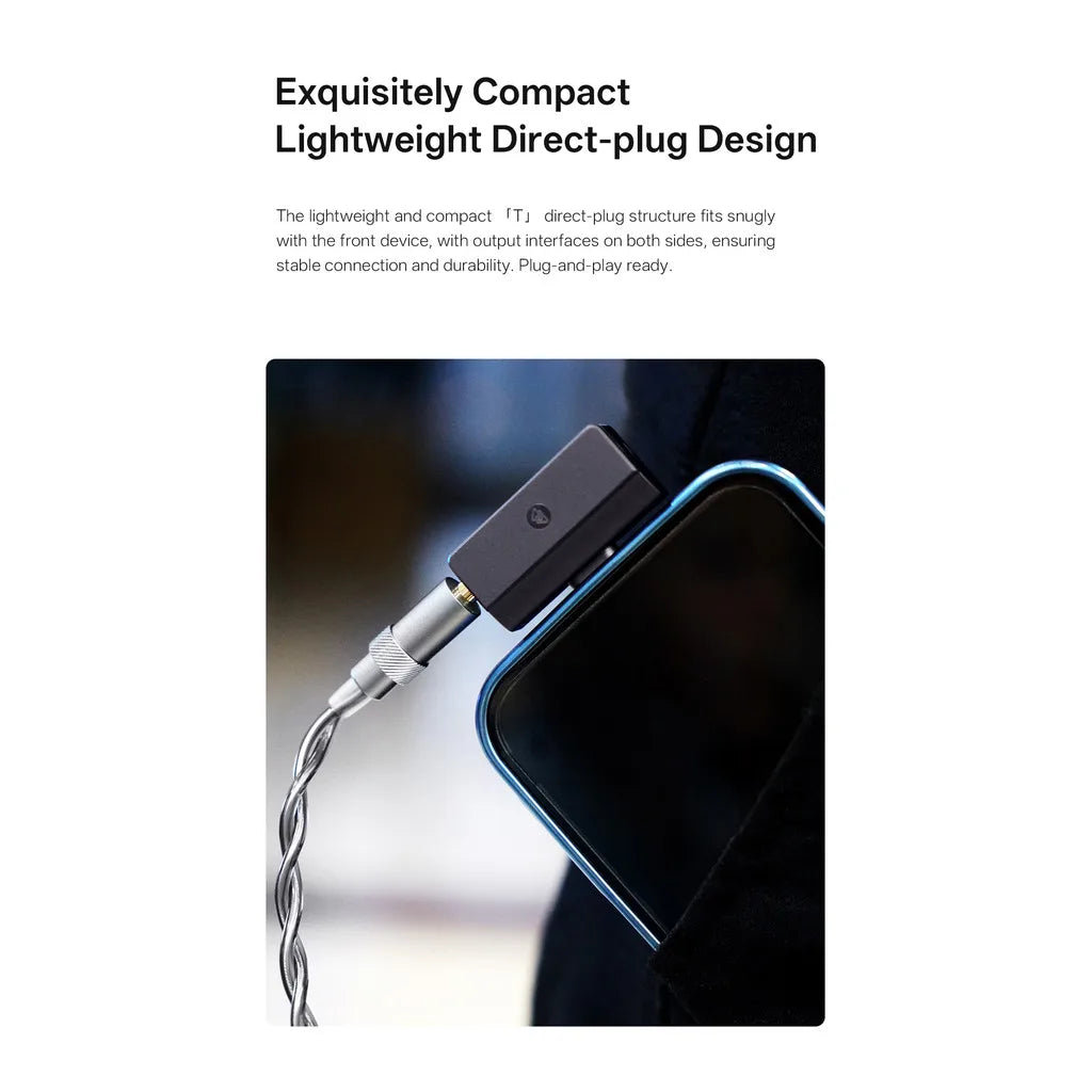 BQEYZ C30 Portable DAC Amp USB-C 3.5mm 4.4mm HiFi 32bit 384kHz Portable DAC Amplifier Vue