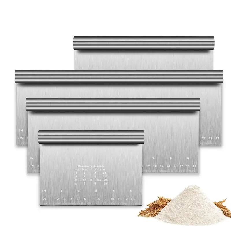 Stainless Steel Cake Scraper DIY Dough Pastry Spatula Buttercream Edge Smoother Cake Decorating Tools Baking Accessories Vue