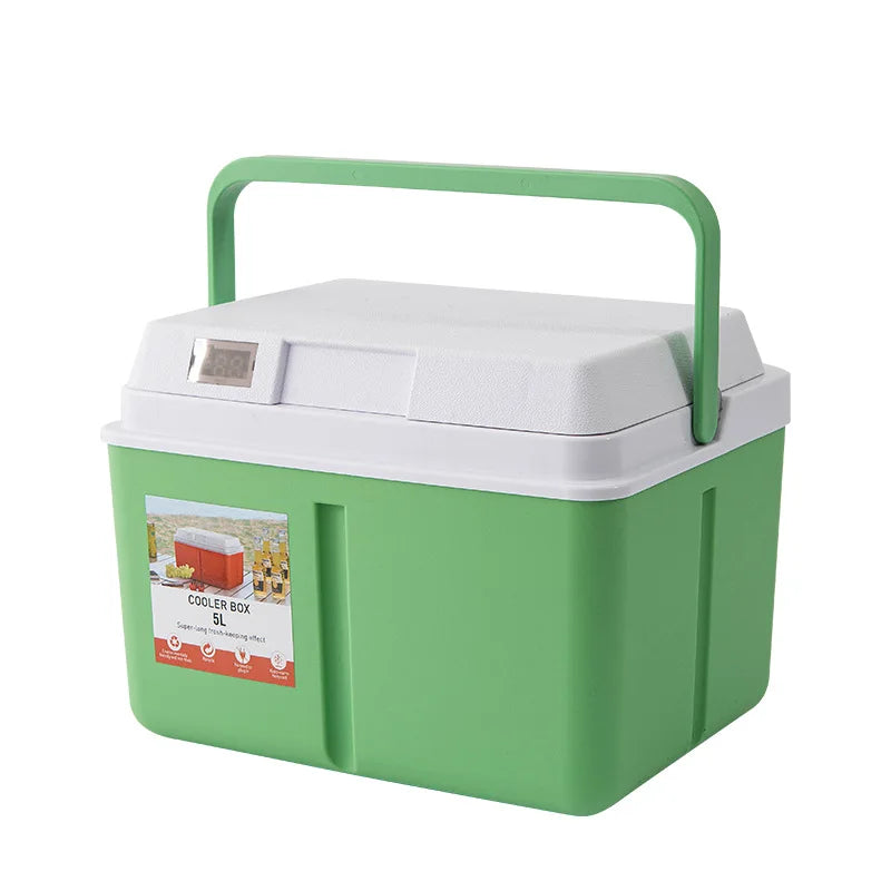 Sided Cooler Bag Portable Insulated Ice Chest Leakproof Thermal Cooler for Beach Camping Fishing Travel Car Trunk Organizer Vue Green-5L