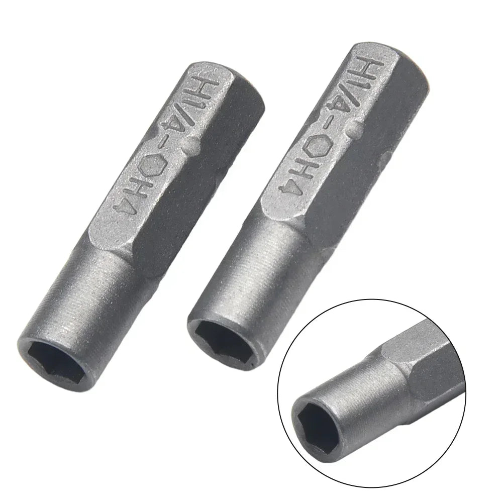 2pc Magnetic 1/4" to 4mm Hex Shank Bit Adapter – Alloy Steel Bit Adapter Set Vue