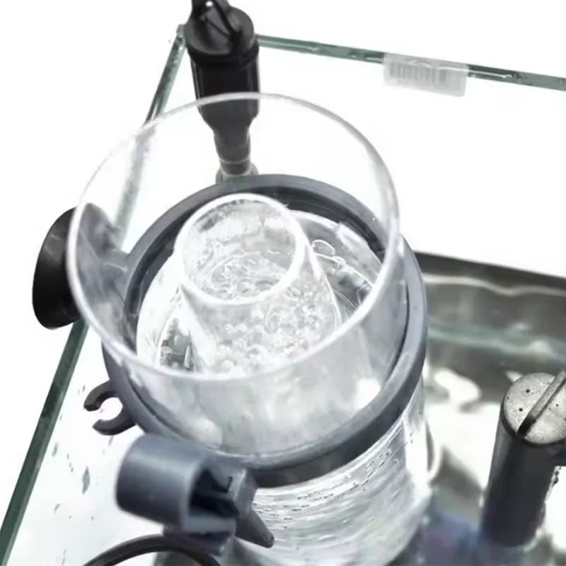 Seawater Coral Fish Tank Protein Separator with Pumped Egg Cleaner Aquarium Skimmer Filter Nano Mini Seawater Fish Tank Skimmer Vue