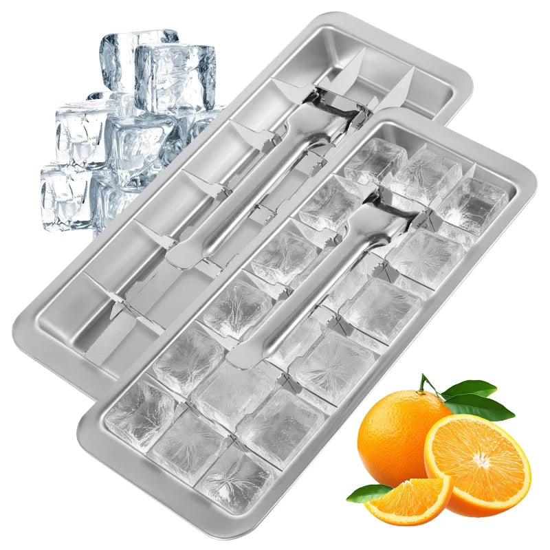 304 Stainless Steel Ice Cube Tray with Easy-Release Lever Ice Cube Tray Vue
