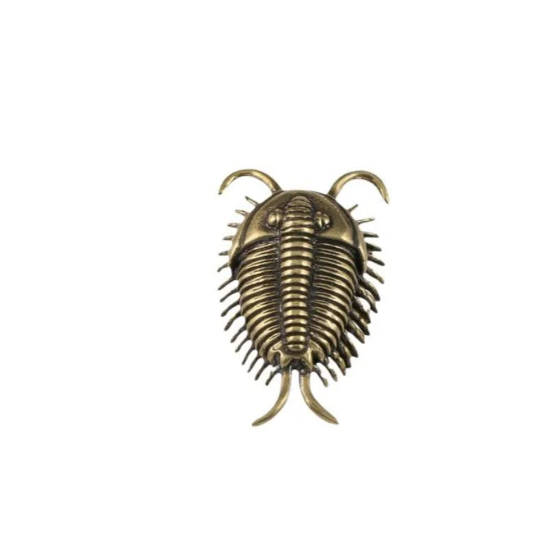 Cambrian Brass Trilobite Insect Ornament Retro Style Desk Accessories Tea Pet Unique Collectible for Office Home Decor Vue 1Pc