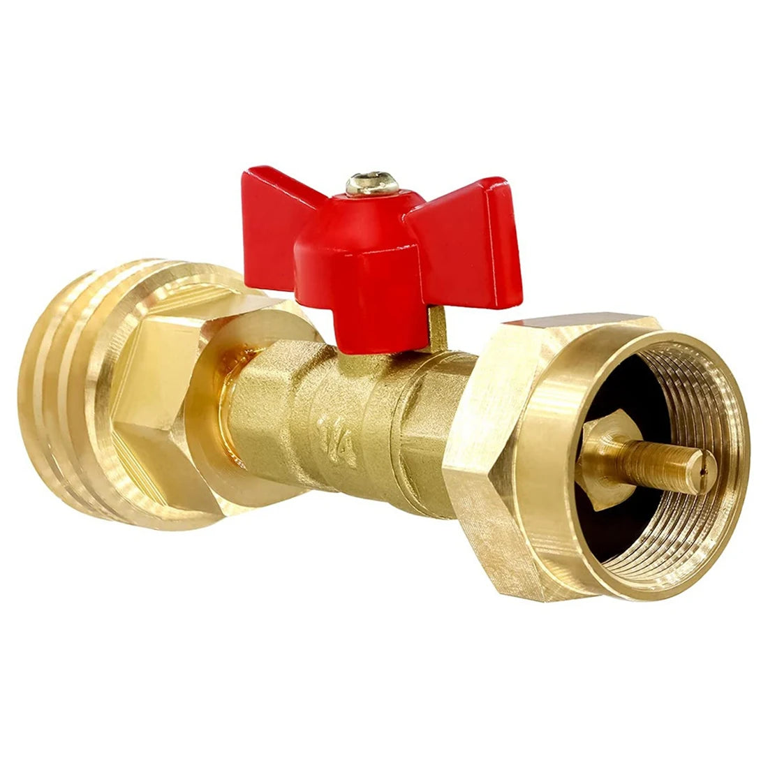 ABKW-1 Lb To 20 Lb Propane Tank Adapter With Valve, Converter Universal For 1Lb/16.4Oz Disposable Throwaway Cylinder Vue