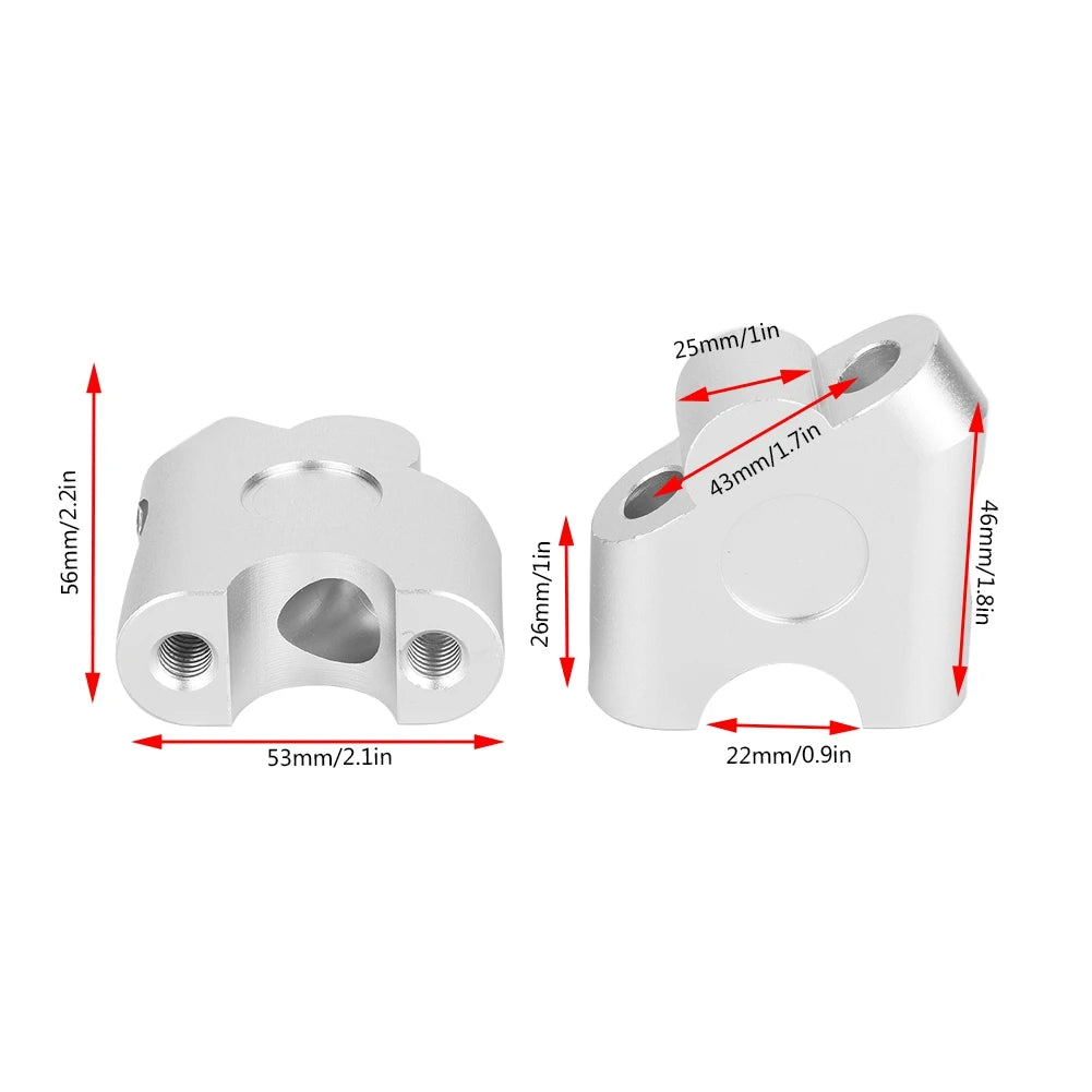 22mm Motorcycle Handle Bar Riser Handlebar Clamp Back Move Mount Adapter Handlebar Riser Clamp Handlebar Riser Mount Vue