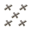 Metal Double Male 1/4 Inch Adapter Screw 1/4" Male to 1/4" Male Threaded Supports Tripod Stand Action Camera Accessories Vue 5pcs