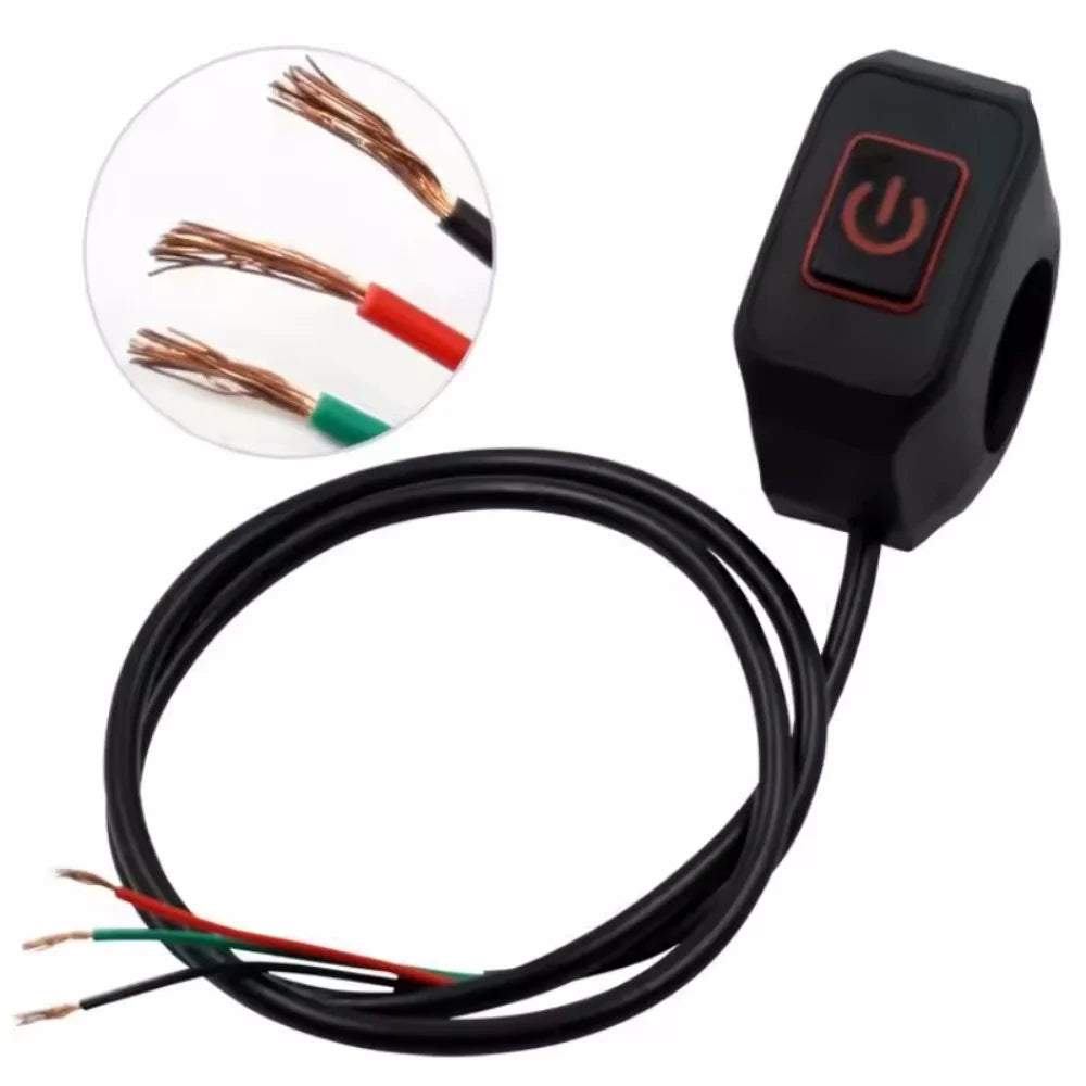 Motorcycle Modified Switch Waterproof Button with LED Light Headlight Horn Control ON OFF Buttton Handlebar Mount Accessories Vue
