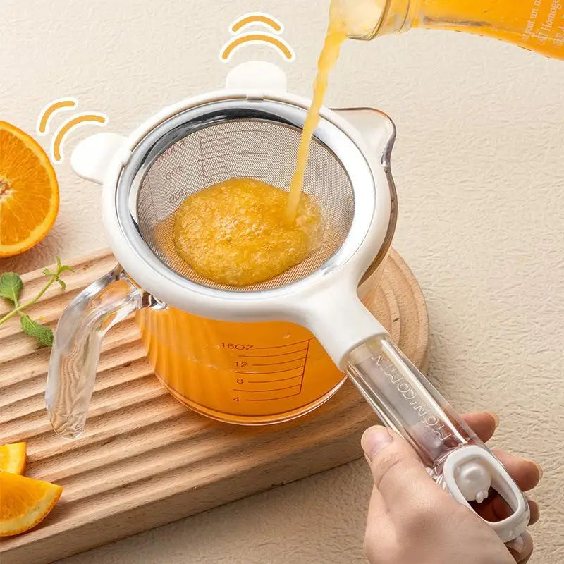 User-friendly Fine Mesh Flour Strainer with Heat Resistant Removable Screen for Kitchen Use Vue