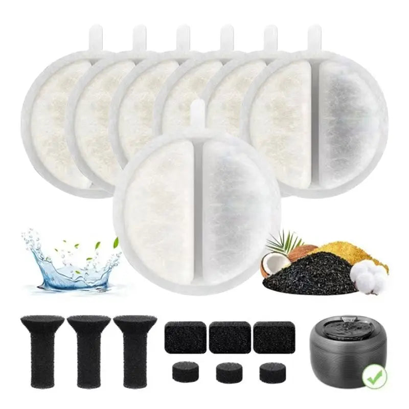 ABKW-Cat Water Fountain, High-Efficiency Pet Water Fountain Filters, Compatible With Multiple Models Vue