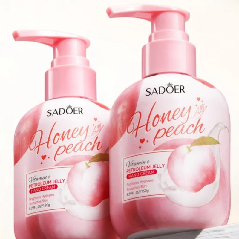 150g Peach Hand Cream, with a Watery Texture, Moisturizing but Not Greasy, Improves Dry and Rough Hands, Leaving Them Hydrated and Shiny. Vue