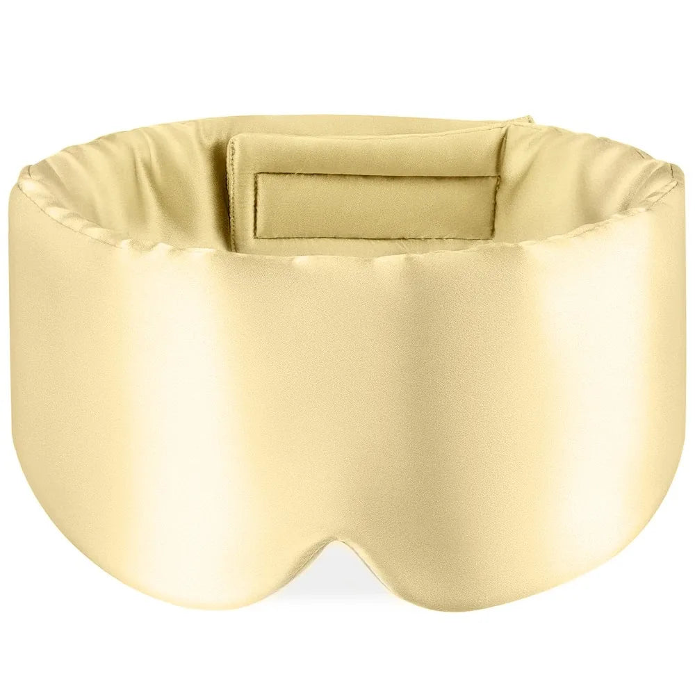 100 Mulberry Silk Sleeping Mask Eyepatch Blocking Light Eyemask Vue Beige