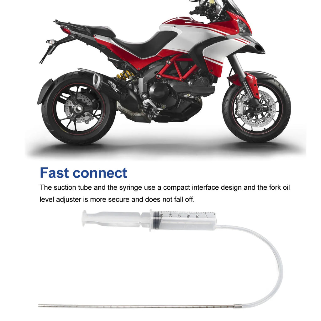 Motorcycle Front Fork Oil Adjuster, Front Fork Oil Gauge, Front Fork Oil Adjustment and Measurement Tool Vue
