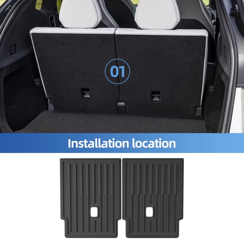 Smabee Left Hand Drive for Tesla Model YL 6seats 2025 2026 Car Floor Mats Cargo Liner Trunk Pad TPE 3D Waterproof Accessories Vue
