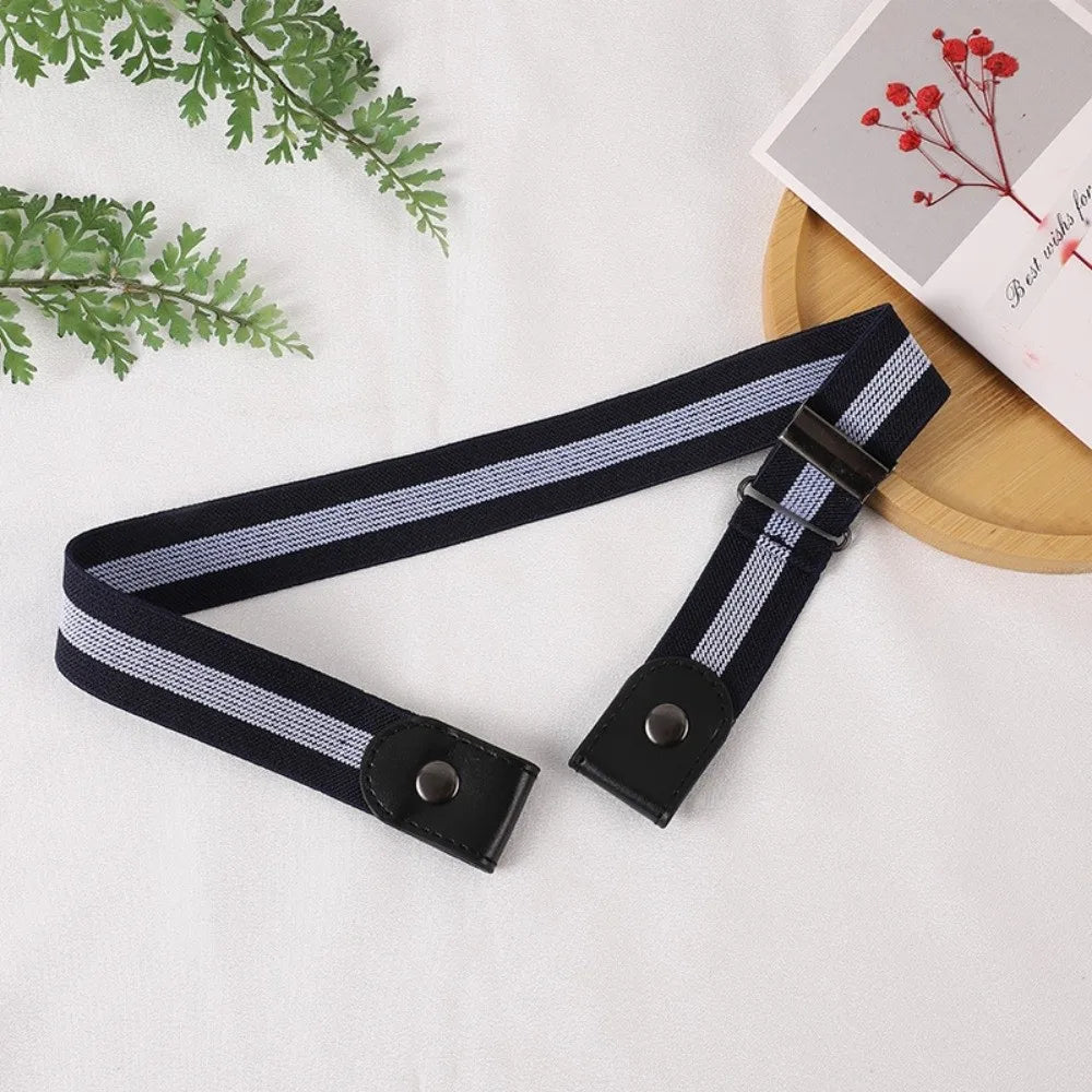 Easy Wear Invisible Belt Stretch Elastic Canvas Buckle-free Belts Vue 3