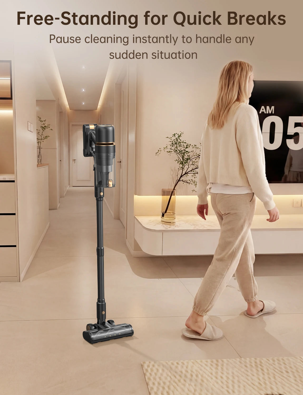 60kPa 600W Cordless Stick Vacuum | 60-Min Runtime, HEPA Filter Cordless Stick Vacuum Vue