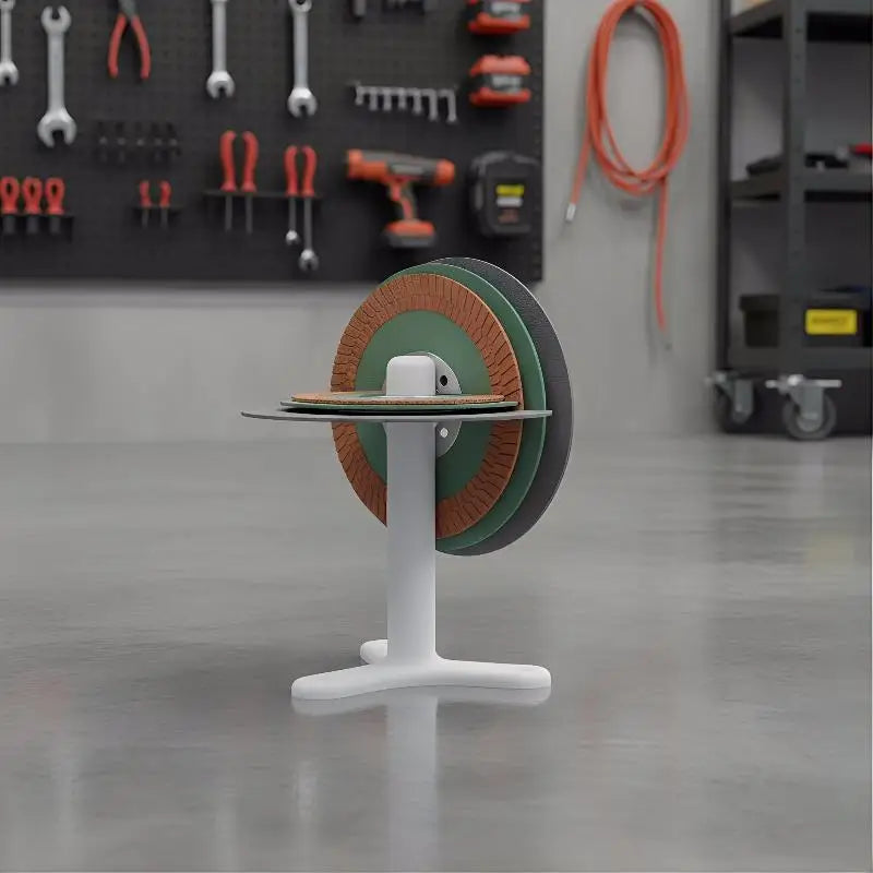 Versatile 125mm Grinding Disc Holder Durable Plastic for Abrasive Tools Workshop Storage Solutions for Workbench Vue
