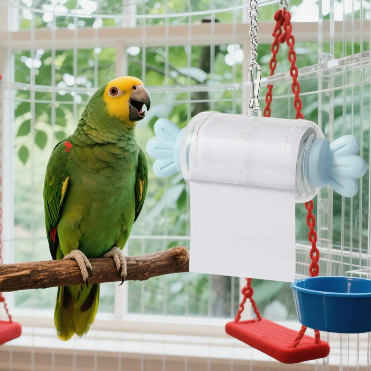 Bird Chew Toys Hangable Candy Shape Shredder for Parakeet Cockatiel Conure African Grey Cage Enrichment Play Chewing Vue
