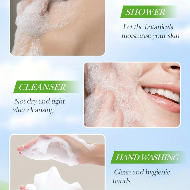 100g Sadoer Aloe Vera Essential Oil Soap, Gentle Cleansing, Moisturizing and Nourishing, Rich in Aloe Vera Essence, Quickly Removes Dirt and Oil, Leaving Skin Delicate and Smooth, Cleansing Face and Body Soap Vue