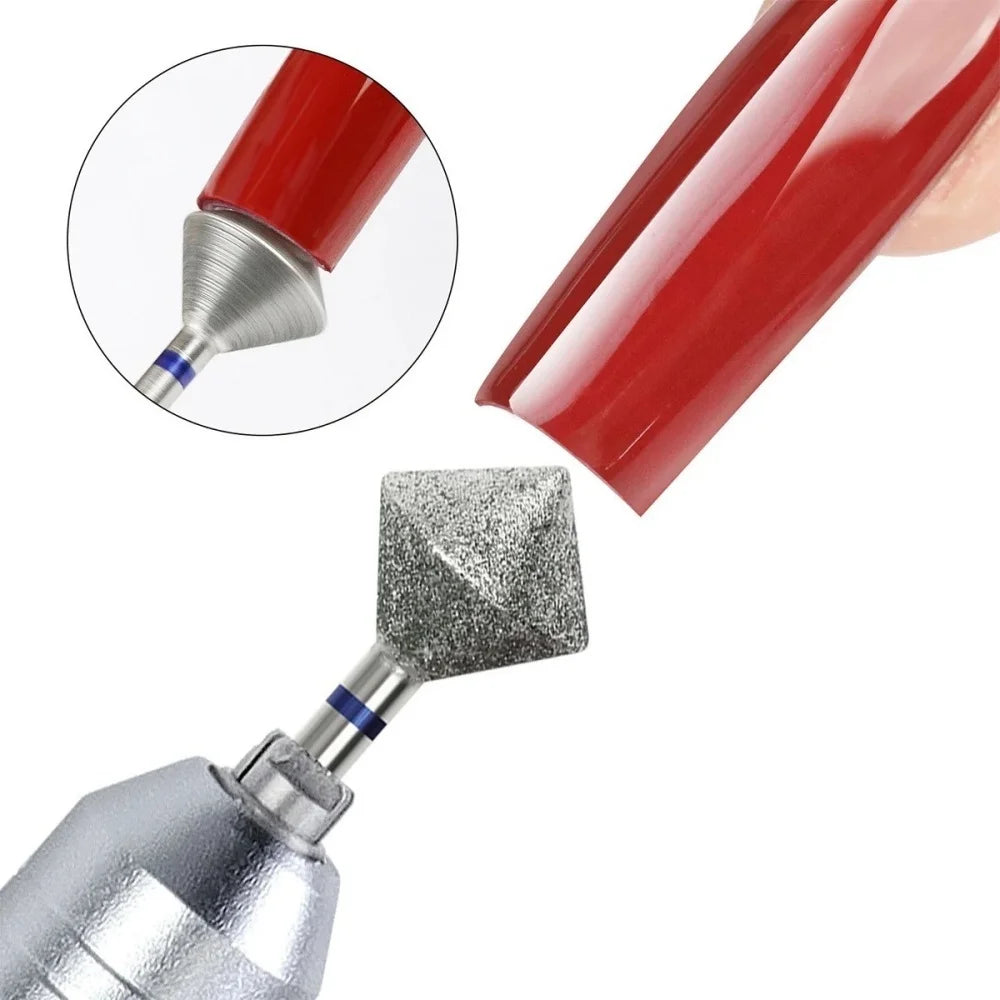 1Pcs Diamond Nail Drill Bits 3/32" Rotary Cuticle Burr Milling Cutters Electric Manicure Pedicure File Nail Machine Accessories Vue