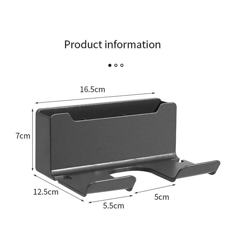 Hair Dryer Holder Wall Mounted Wall Dryer Cradle White Black GreyHairdryer Blow Dryer Organizer For Bathroom Bathroom Shelves Vue