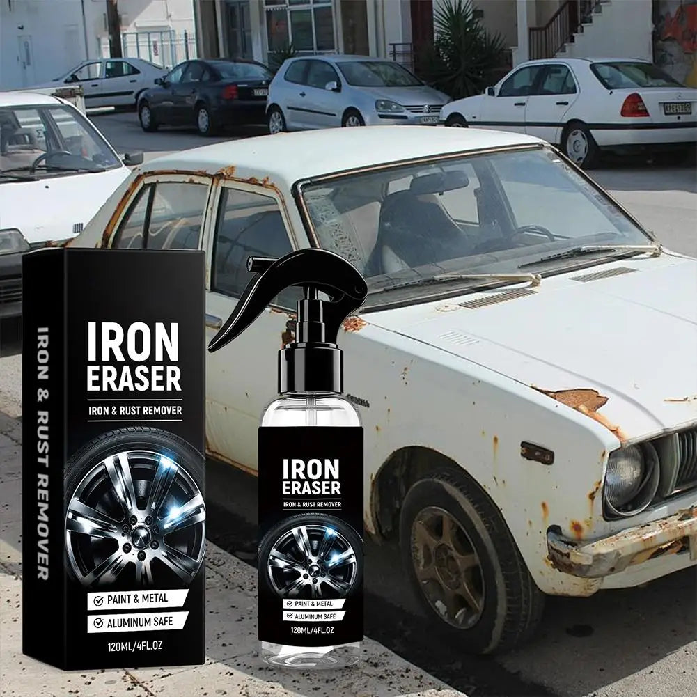 120ml Tire Iron Rust Cleaning Agent Car Rust Remover Cleaning Decontamination Descaling Renewing Paint Metal Safe Iron Eraser Vue
