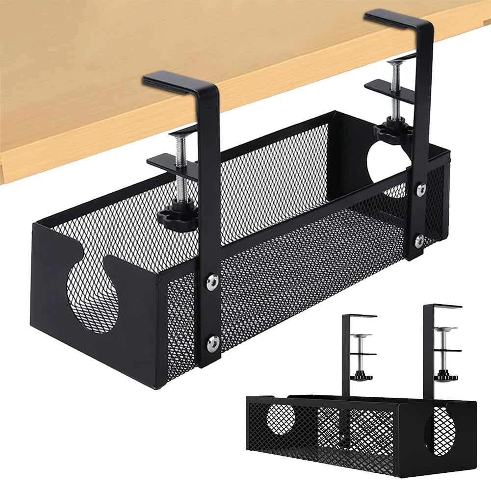 Under Desk Cable Management Rack – Adjustable Steel Organizer Cable Management Rack Vue
