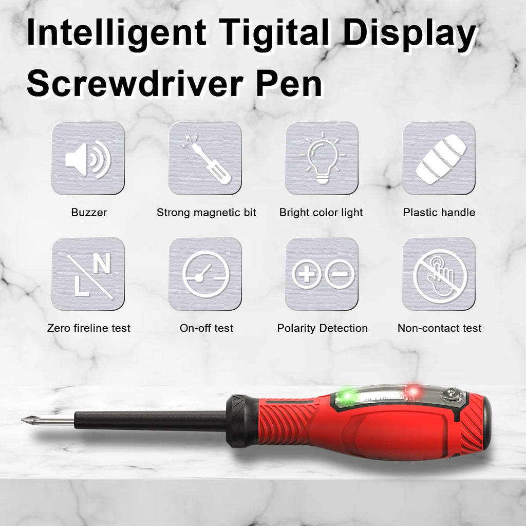 LY86D Circuit Breakpoint Detector Digital LCD Voltage Tester Flat/Cross Screwdriver AC Voltage Detector Voltmeter Electric Pen Vue