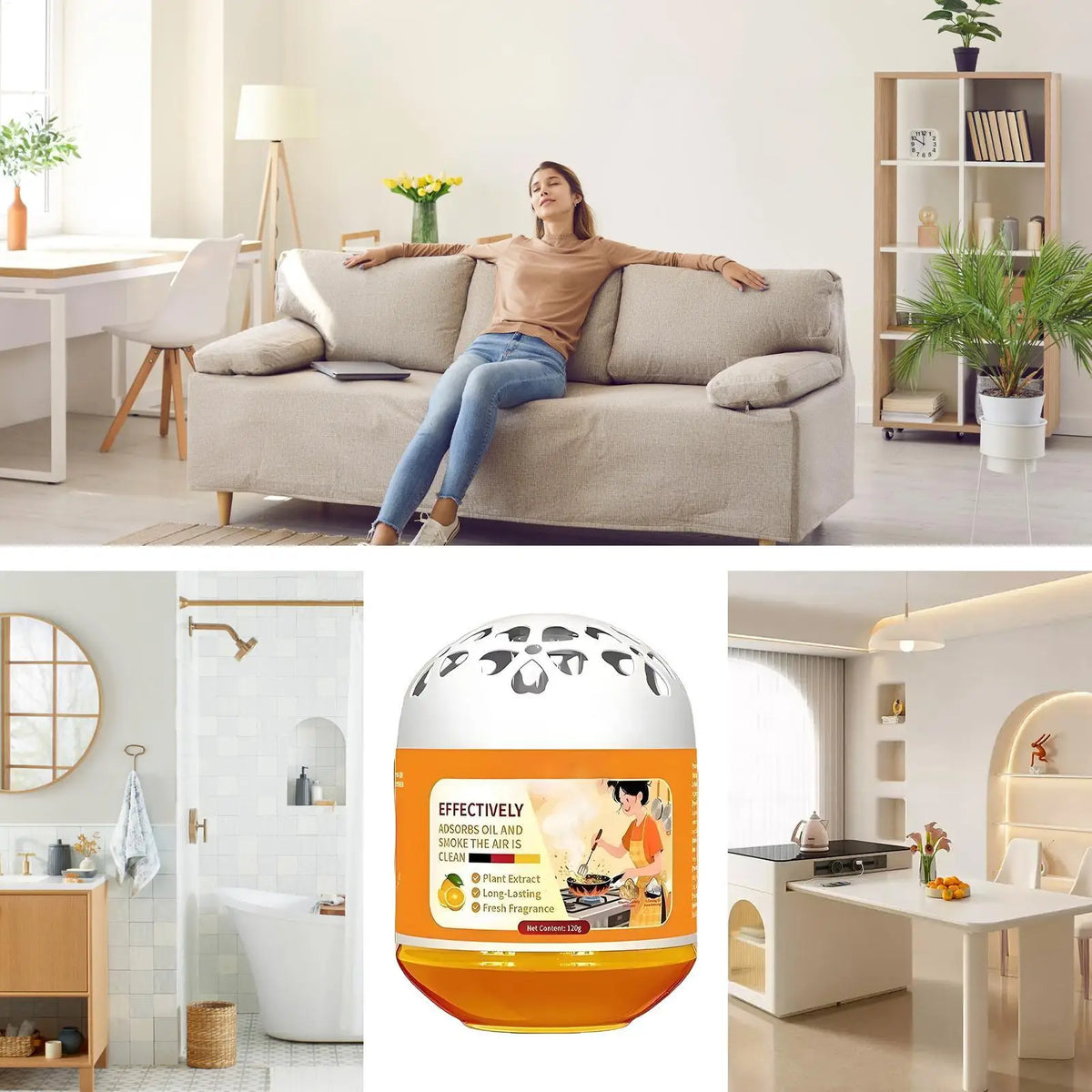 Dust Removal Box Dust Removal Odor Control 120g Automatic Bedroom Air Dusting Box For Car Home Bedroom Baby Room Kitchen Living Vue
