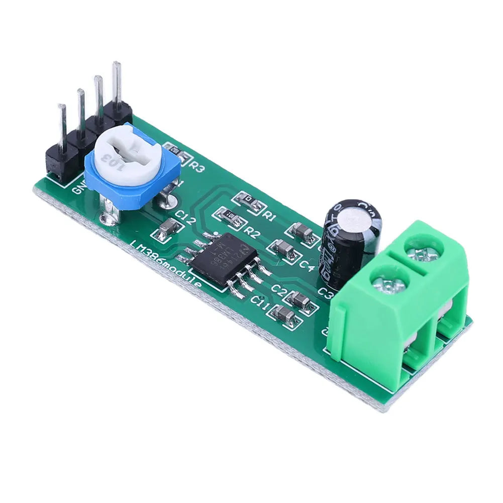 LM386 Single Channel Amplifier Board 200 Times Gain Digital Sound Amplifier Module 10K Adjustable for Speaker Electronic DIY Kit Vue