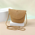 Coin Purse Shell Shape Straw Bag Handmade Mini Summer Beach Handbag