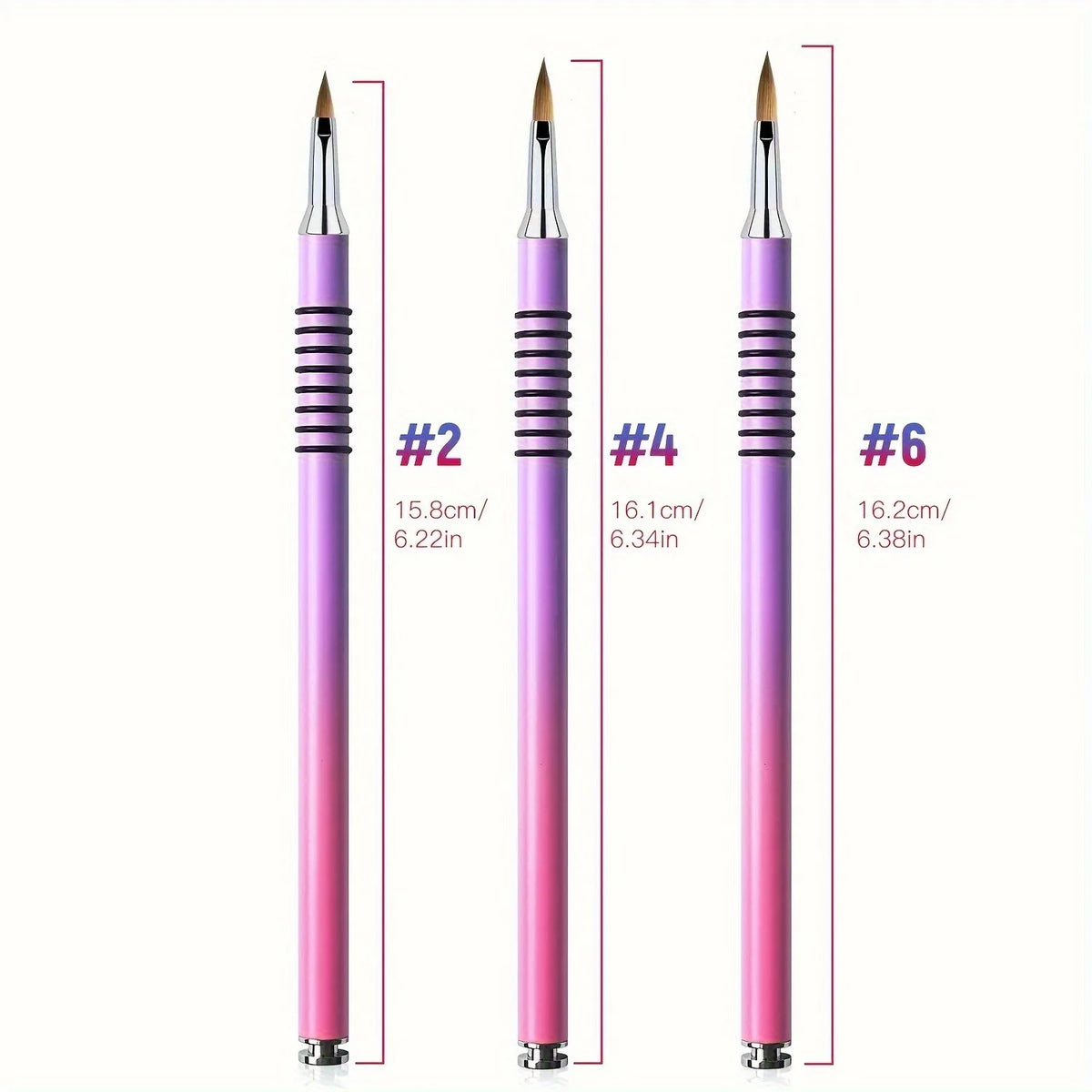 1/3pcs Acrylic Crystal Nail Brush Professional Nail Beauty Design Non-Slip 3D Nail Art Brush Manicure Tool For Uv Gel Builder Vue