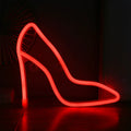 High heels LED Neon Sign USB/Battery Powered LED Light for Bedroom Room Decoration Gift Night Light Decoration Party Holiday Vue red China Mainland
