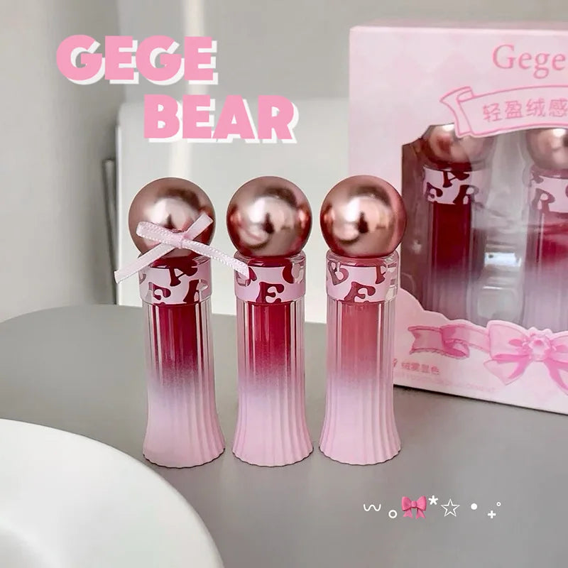 3 Color Matte Lip Gloss Set Moisturizes Long Lasts Water Proofs Sweat Proofs Non Transfer Liquid Lipstick 1box Vue