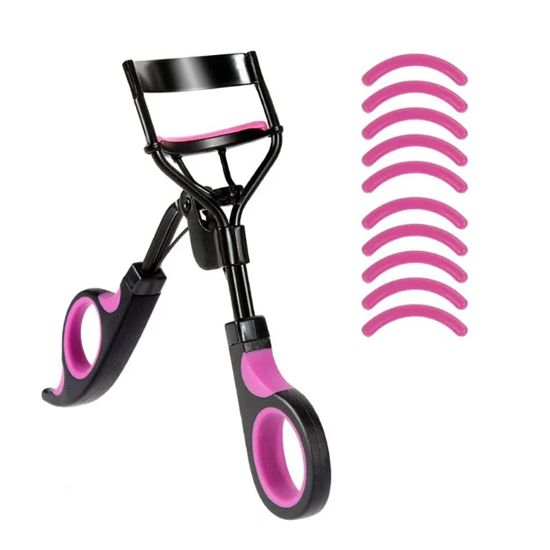 10pcs EyesEyelash Curler withReplacement Pads Curling Makeup Beauty Tools Women Professional Eyelashes Tweezers Clips Lasting Vue