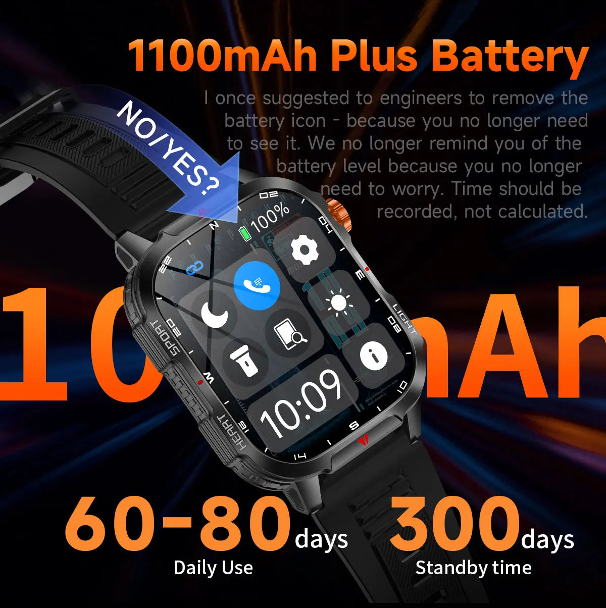 2025 New Smart Watch Voice Assistant 2.01"HD Screen Bluetooth Call Waterproof 1100mAh Big Battery Compass Outdoor Sport Watches Vue