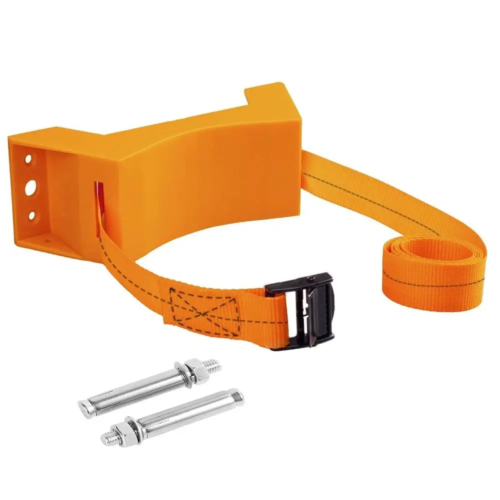 Durable ABS Propane Tank Holder Heavy Duty Safety Belt Supported Wall Mounted Bracket Stable Secure Mounting Vue