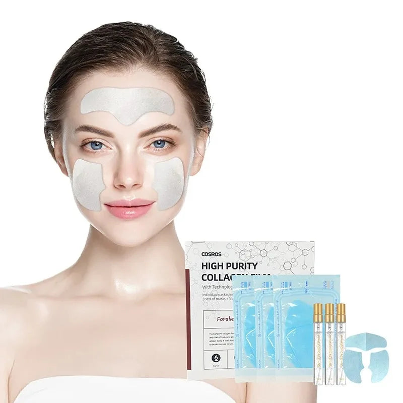 Soluble Collagen Anti-Aging Mask Essence Set Face Filler Collagen Protein Mask Remove Wrinkles Firming Serum Skin Care Set Vue