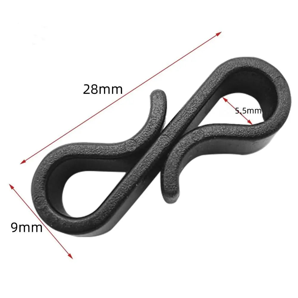 50pcs Durable S-shaped Light String Hook Clip Firm Gutter Hooks Plastic Black/White Elastic Tightening Hooks Festival Vue