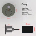 SANDIY 55mm Round Motion Sensor Step Light | LED Stair Wall Lamp Motion Sensor Step Light Vue 55mm Grey A 3000K 1.5W