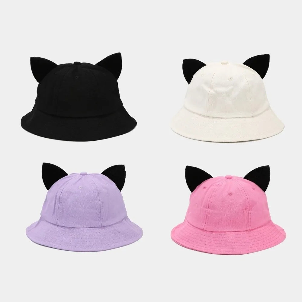 Fashion Cotton Cat Ears Hat Cute Ear Breathable Fisherman Sun