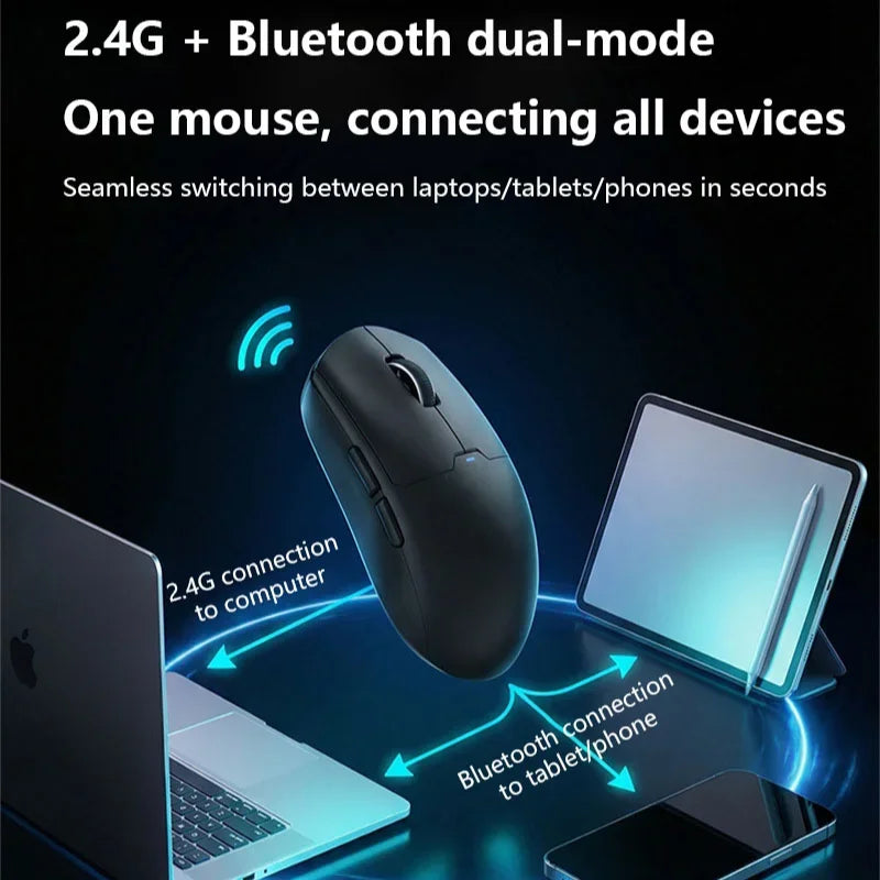 Lenovo Dual-Mode Wireless Mouse Bluetooth 2.4G Rechargeable Ergonomic Office Gaming Portable Mice For iPad PC Laptop Mouse Vue