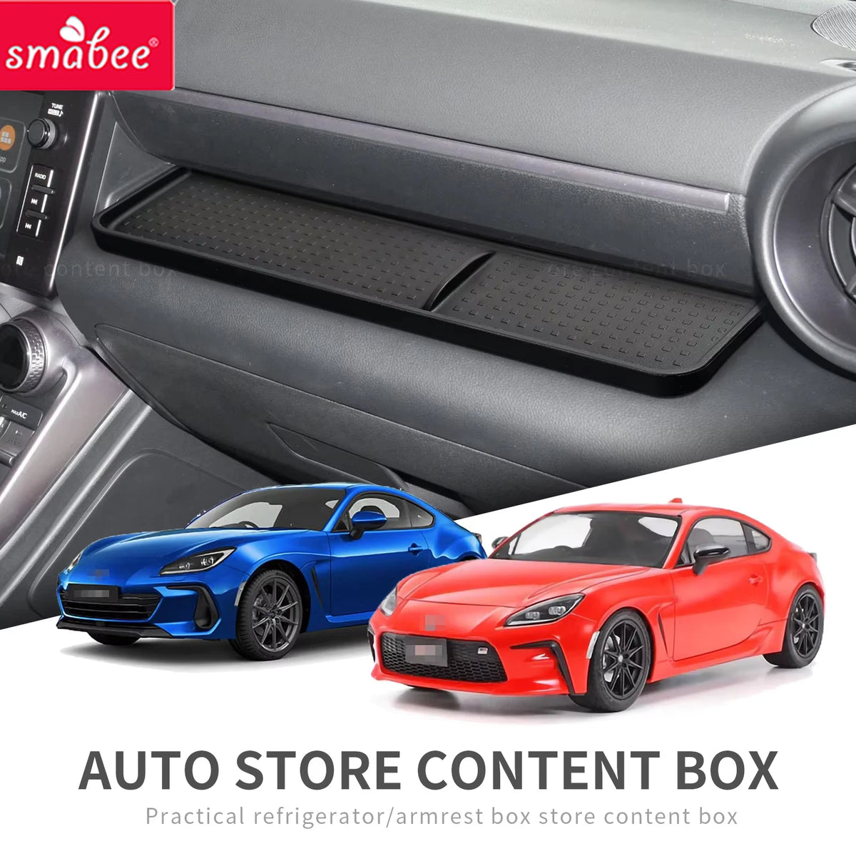 Smabee for Subaru BRZ 2021-2024 Toyota GR86 Co-pilot Seat Glove Box Storage Box Tidying Phone Organizer TPE Car Accessories Vue