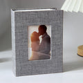 New Photo Album 100 Pockets Photo Album 4x6 Photos Linen Cover Slip-in Picture Albums DIY Writable Photo Storage Children Growth Vue Gray
