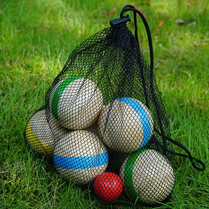 Wood Bocce Balls Sports Playground Grass Outdoor Backyard Gym Beach