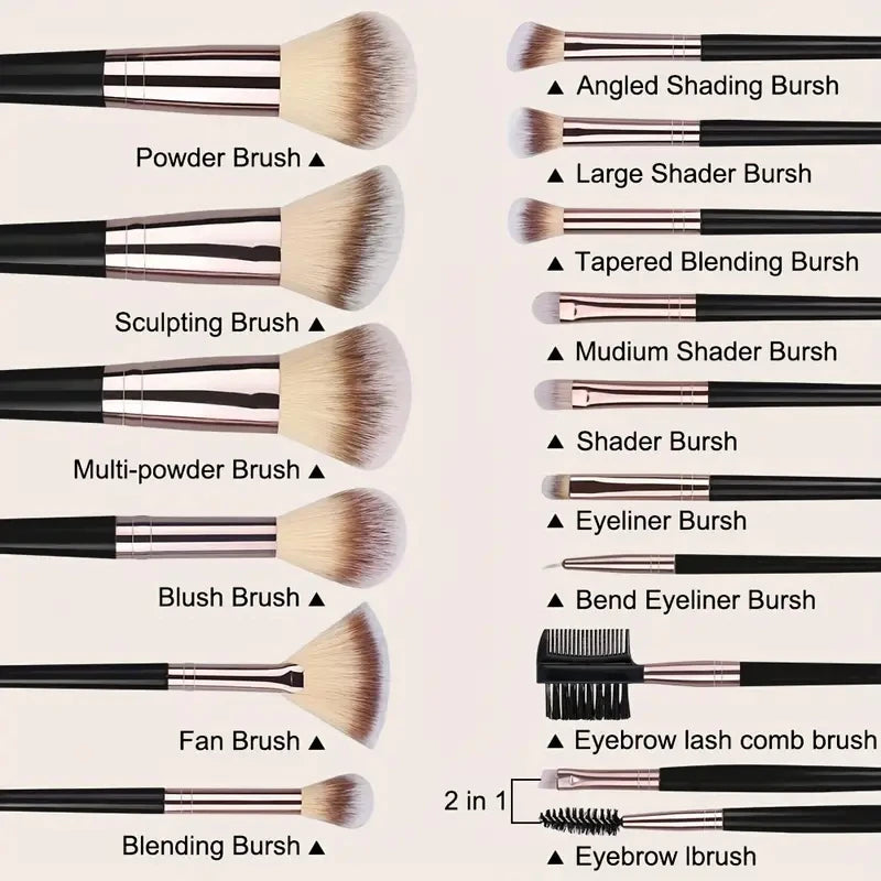 3-20pcs Makeup Brushes Set Kabuki Blending Beauty Tools for Foundation Concealer Powder Eyeshadow Blush Cosmetic Beauty Tool Vue