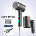 XMSJ 2400W Foldable Hair Dryer – Ionic, Silent, Fast Drying Ionic Hair Dryer Vue Grey-EU