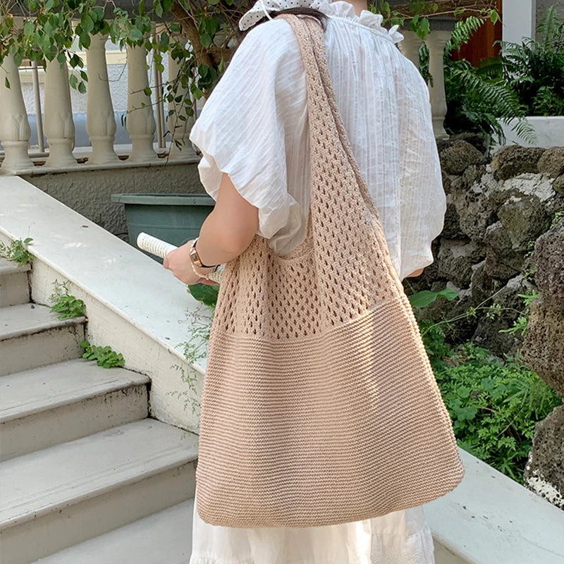 Designer Knitted Handbags Large Capacity Totes Women Summer Beach Bag
